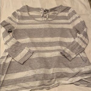 White and grey stripped shirt